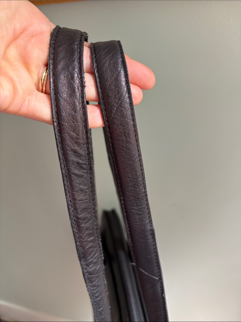 Latico Black Leather Business Case, Lap top carrier, structured purse, tote bag - Picture 13 of 14